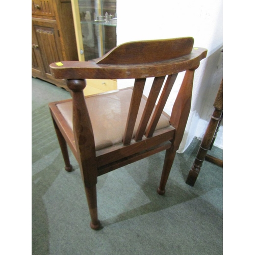 517 - 19th CENTURY CHAIR, beech framed gothic style chair with drop-seat