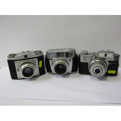 56 - VINTAGE CAMERAS, 12 vintage cameras including a Bilora Bella 66, a Kodak Retinett B, a Petri 7S, Kor... 