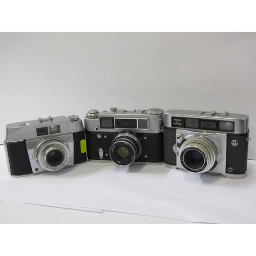 60 - VINTAGE CAMERAS, 12 vintage cameras including a Braun Paxina 29, a Konica Medis, Halina Super 35X, B... 