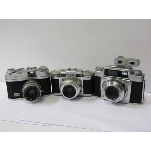 60 - VINTAGE CAMERAS, 12 vintage cameras including a Braun Paxina 29, a Konica Medis, Halina Super 35X, B... 