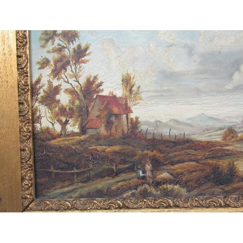 71 - 19th CENTURY OIL ON PANEL, 