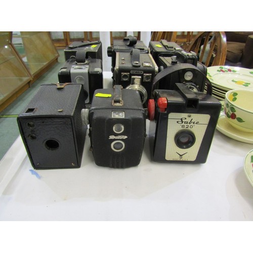 75 - VINTAGE BOXED CAMERAS, 12 vintage boxed cameras including the Kodak Brownie flash B, Kodak  Duaflex,... 