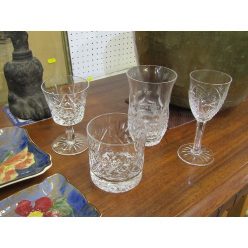 78 - CUT GLASS, good selection of cut glass table ware including tumblers, wines, sherries, etc