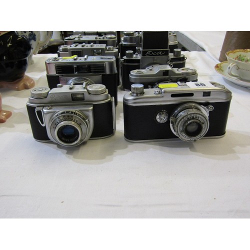 86 - VINTAGE CAMERAS, 12 assorted vintage cameras including a Beirette Junior, a Zeiss Ikon Contessa LK, ... 