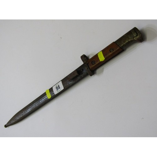 94 - VINTAGE BAYONET, WWII design bayonet, 45cm