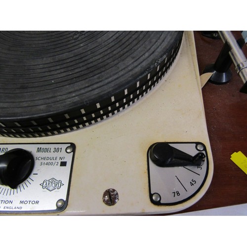 355 - VINTAGE GARRARD RECORD DECK, model no 301