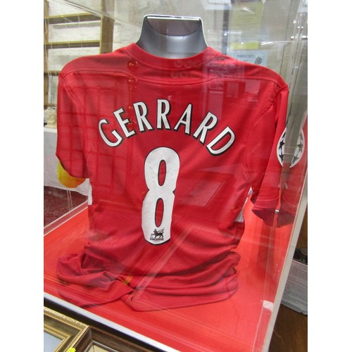 426 - LIVERPOOL CHAMPIONS LEAGUE FINAL DISPLAY, 2005 cased display for the Liverpool Champions League fina... 