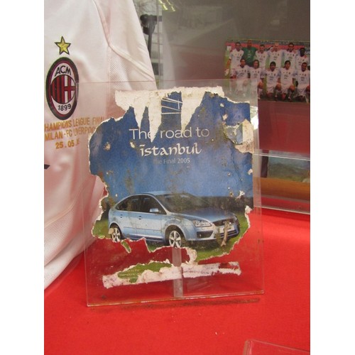 426 - LIVERPOOL CHAMPIONS LEAGUE FINAL DISPLAY, 2005 cased display for the Liverpool Champions League fina... 