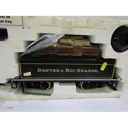 221 - BACHMANN RIO GRANDE LOCOMOTIVE, G gauge powered locomotive, Denver & Rio Grande tender