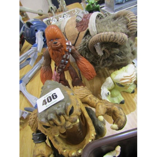 228 - STAR WARS,  collection of Star Wars characters to include Bantha, Chewbaca, Jabba the Hut, Storm Tro... 