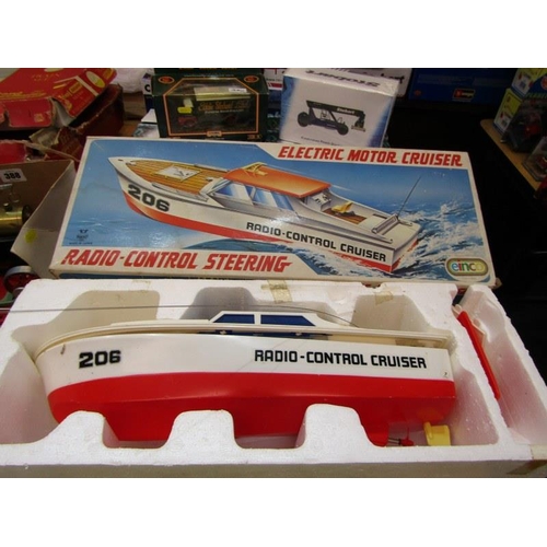 234 - VINTAGE TOYS, boxed Electric Motor Cruiser by Einco, boxed Amstrad Grandstand model 5000 colour vide... 