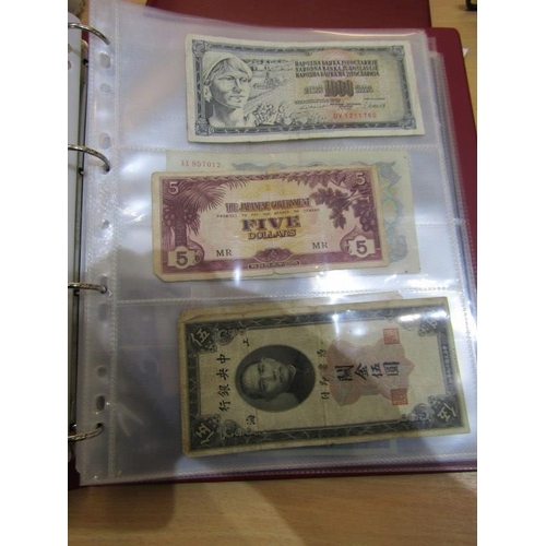 117 - 2 x RED ALBUMS OF WORLD BANK NOTES