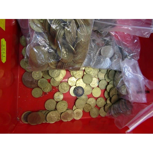 135 - FRENCH COINS, tub of assorted French coins