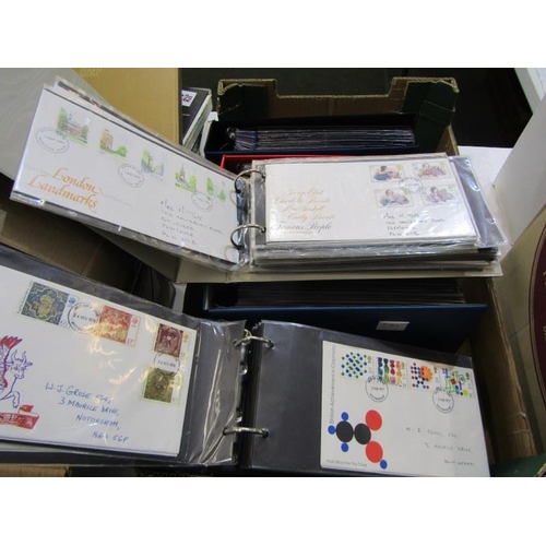 142 - Substantial collection of GB FDC's from 1970's in 7 albums . All in box