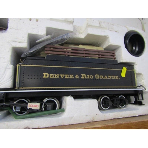 221 - BACHMANN RIO GRANDE LOCOMOTIVE, G gauge powered locomotive, Denver & Rio Grande tender