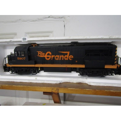 222 - LGB 2056 RIO GRANDE POWERED LOCO ENGINE, G scale