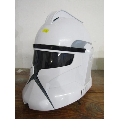 224 - STAR WARS, pair of Storm Trooper helmets together with a laser gun