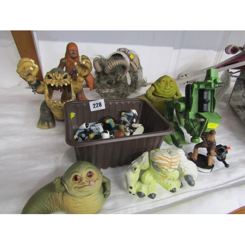 228 - STAR WARS,  collection of Star Wars characters to include Bantha, Chewbaca, Jabba the Hut, Storm Tro... 