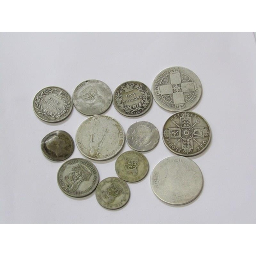 23 - PRE- 1920 SILVER FLORINS X 3,  (including 1862 gothic rare date), shillings x 4 & six pences x 4 in ... 