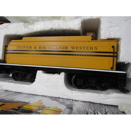 230 - BACHMANN SILVERTON FLYER TRAIN, with Denver & Rio Grande Western wagon