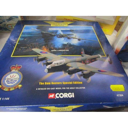 233 - CORGI AVIATION ARCHIVE, 4 boxed models, Avro Vulcan B2, Avro Lancaster 