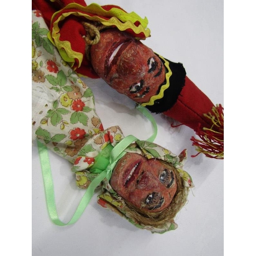 238 - VINTAGE PUNCH & JUDY, collection of Punch and Judy glove puppets, also Preacher, Crocodile, etc, app... 