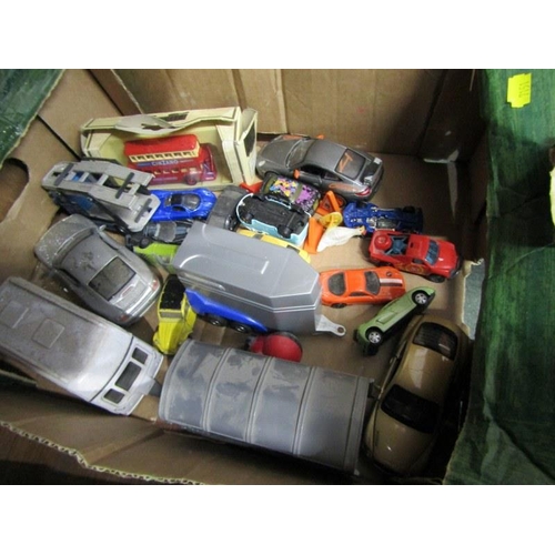 244 - VARIOUS MATCHBOX & OTHER CARS, 3 boxes of various cars in played with condition