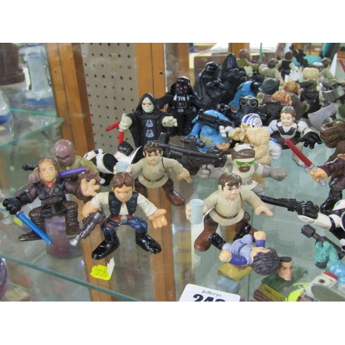 248 - STAR WARS, plastic container of Star Wars mixed figures by Hasbro, including Darth Vader, Storm Troo... 