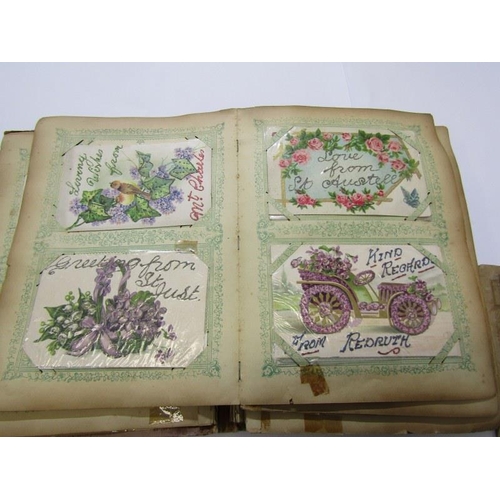 251 - EDWARDIAN POSTCARDS, floral album containing over 100 Edwardian greeting cards mainly of Cornish ori... 