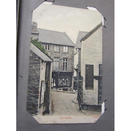 253 - EDWARDIAN POSTCARDS, small album of approximately 100 mainly North Devon cards, some hand tinted, to... 