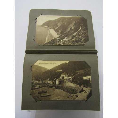 253 - EDWARDIAN POSTCARDS, small album of approximately 100 mainly North Devon cards, some hand tinted, to... 