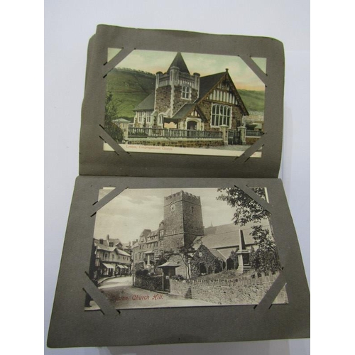 253 - EDWARDIAN POSTCARDS, small album of approximately 100 mainly North Devon cards, some hand tinted, to... 