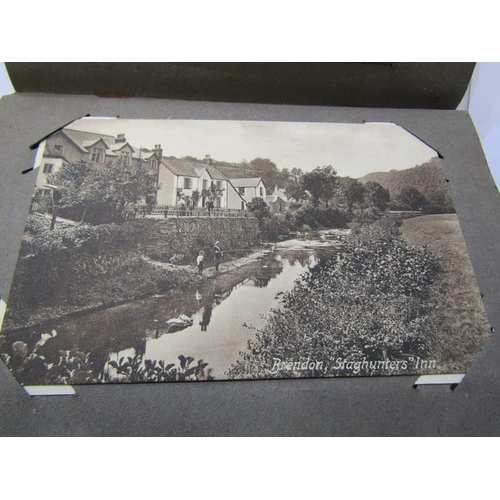 253 - EDWARDIAN POSTCARDS, small album of approximately 100 mainly North Devon cards, some hand tinted, to... 