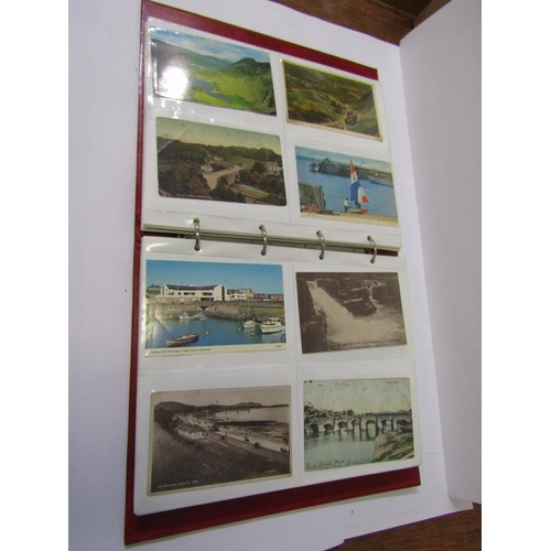 260 - WELSH POSTCARDS, modern red album containing approx. 230 postcards, including some Edwardian