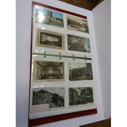 260 - WELSH POSTCARDS, modern red album containing approx. 230 postcards, including some Edwardian