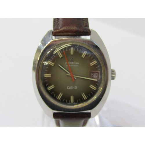 289 - RETRO GENT'S WRIST WATCH, Certina automatic DS-2 watch on leather strap