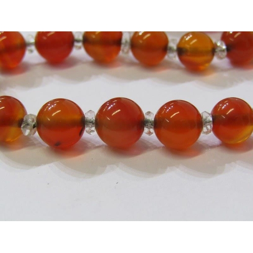 324 - AMBER BEAD NECKLACE, 16