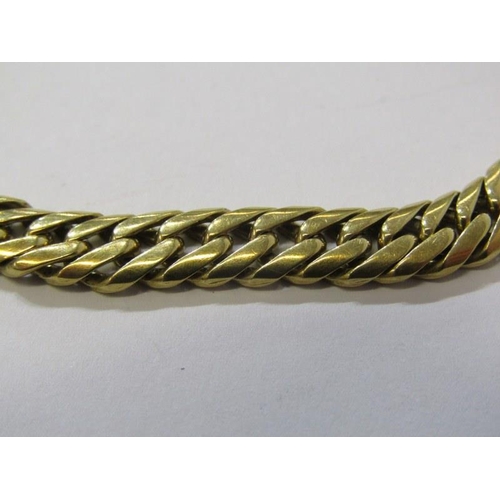 369 - GOLD BRACELET, 14ct yellow gold herringbone design bracelet, 7