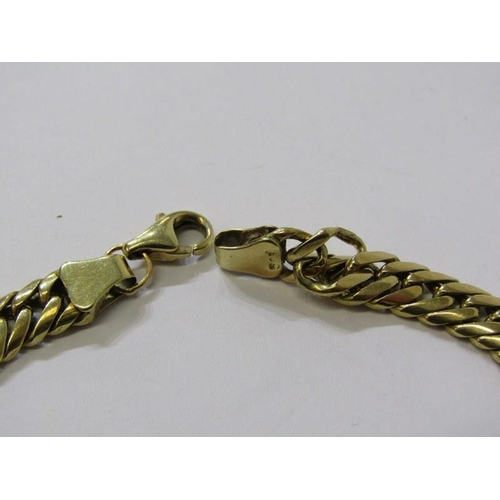 369 - GOLD BRACELET, 14ct yellow gold herringbone design bracelet, 7