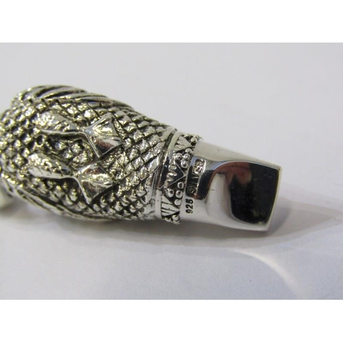 394A - NOVELTY SILVER WHISTLE, 925 silver whistle in the form of a duck