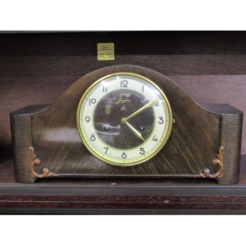 423 - MANTEL CLOCK, Junghans striking movement mantel clock