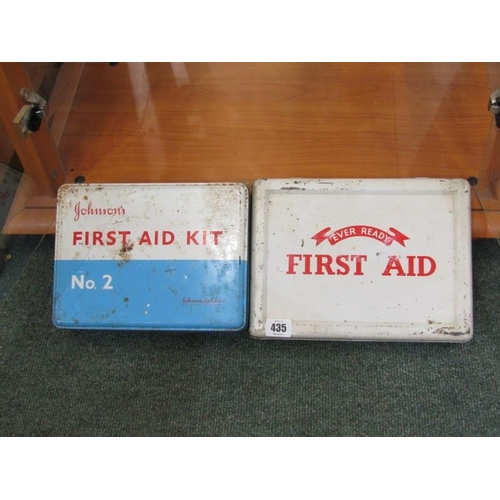 435 - 2 VINTAGE FIRST AID KITS