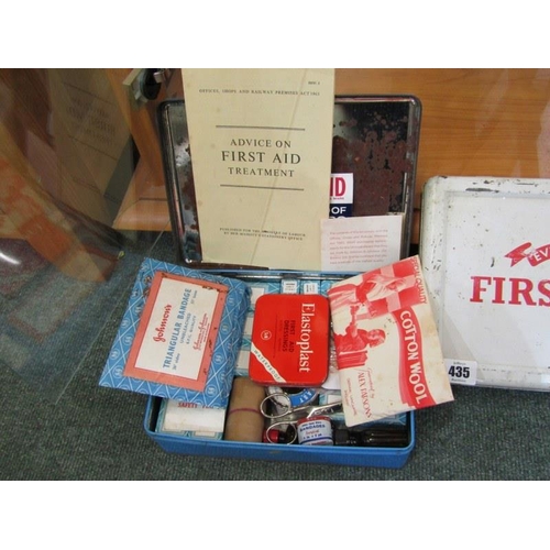 435 - 2 VINTAGE FIRST AID KITS