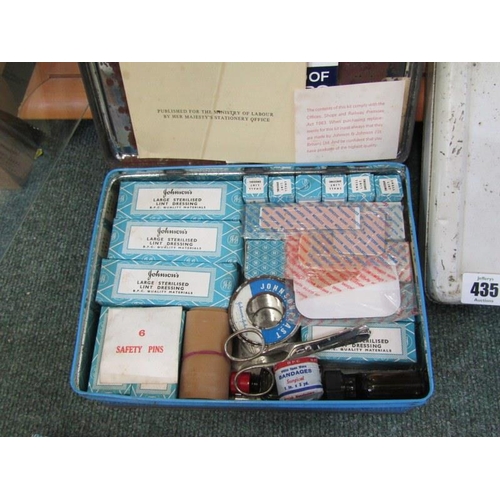 435 - 2 VINTAGE FIRST AID KITS