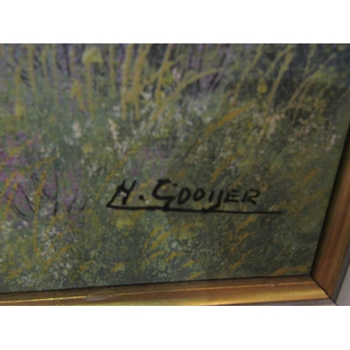 436 - H. GOOIJER, signed painting on canvas 