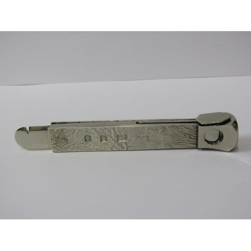 12 - SILVER CIGAR CUTTER, makers SJR, London HM, 1979, 144 grams total