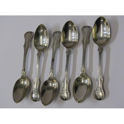 22 - SET OF 6 VICTORIAN TEA SPOONS, London 1840, 188 grams