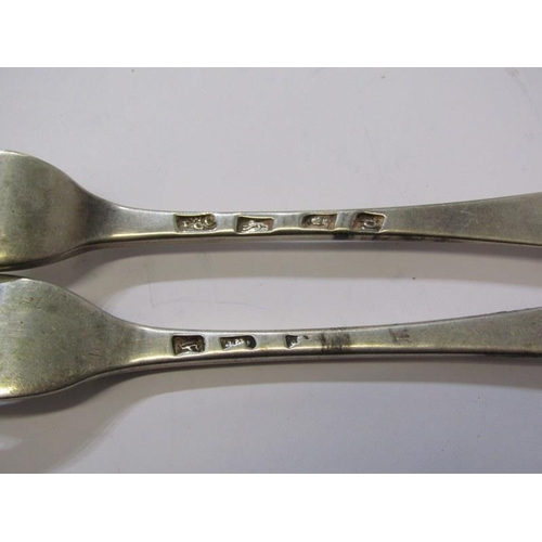 32 - PAIR OF GEORGIAN FORKS, pair of Georgian silver forks, possibly London 1770, also collection of silv... 