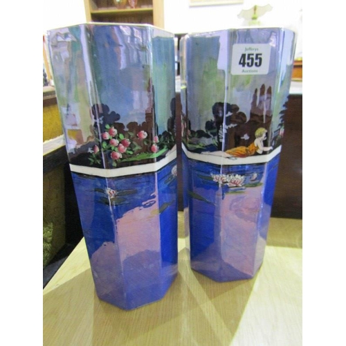 455 - WILKINSONS LUSTRE VASES, a pair of Wilkinson's 