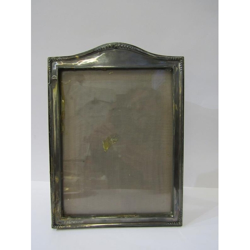 53 - SILVER PHOTO FRAME, a rectangular form easel photo frame, Birmingham HM, 1926, 26 cm height, togethe... 